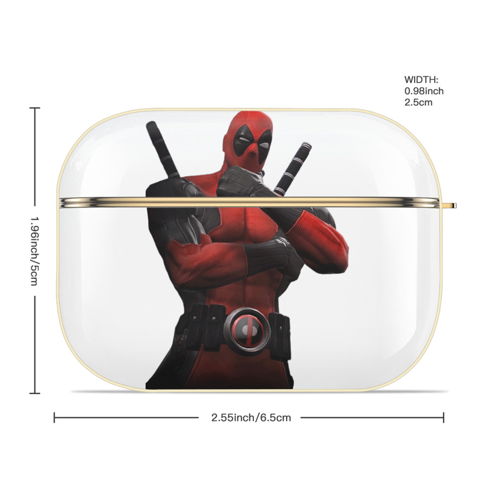 Deadpool デッドプール 【AirPods Pro用】ハードシェル保護ケース｜耐衝撃・防指紋・カラビナ付き商品仕様