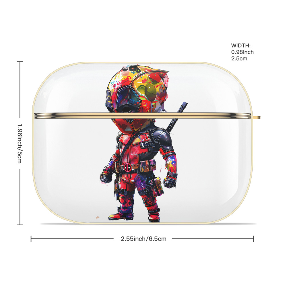 Deadpool デッドプール 【AirPods Pro用】ハードシェル保護ケース｜耐衝撃・防指紋・カラビナ付き商品仕様