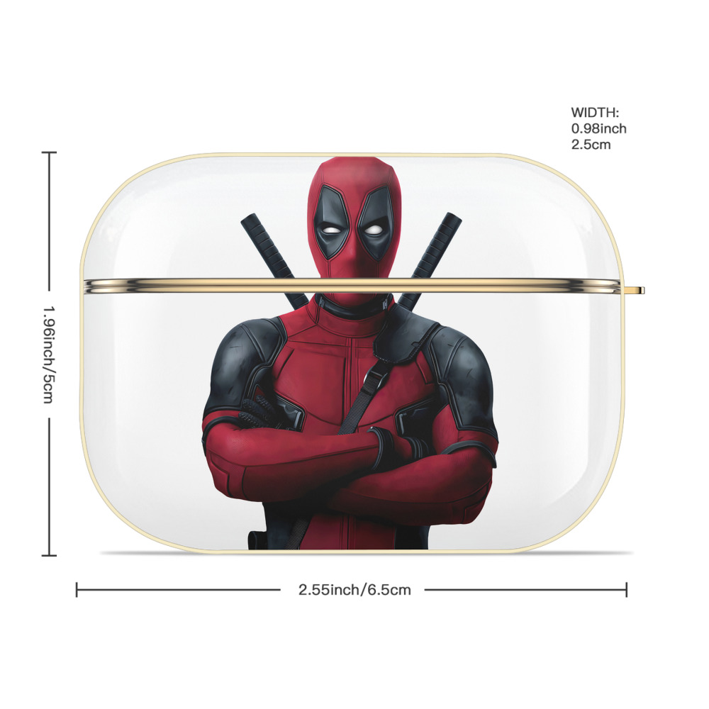 Deadpool デッドプール 【AirPods Pro用】ハードシェル保護ケース｜耐衝撃・防指紋・カラビナ付き商品仕様