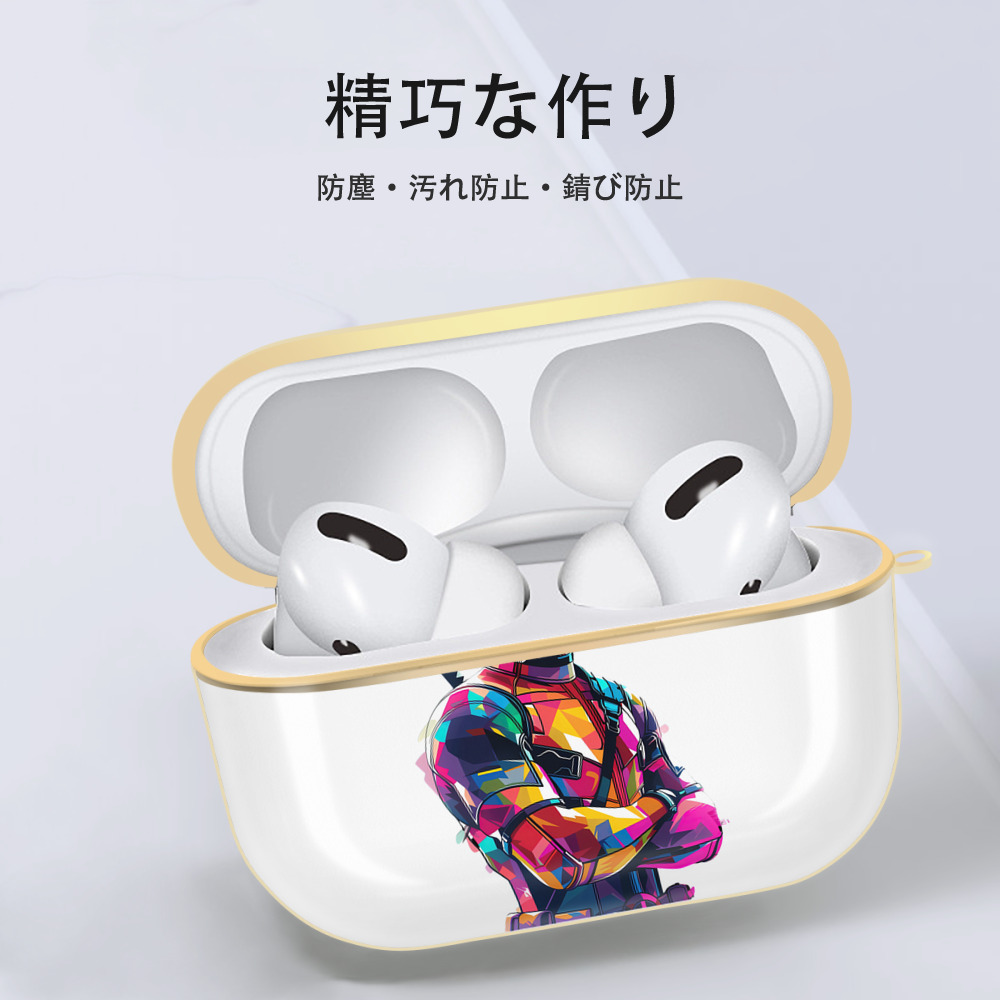 Deadpool デッドプール 【AirPods Pro用】ハードシェル保護ケース｜耐衝撃・防指紋・カラビナ付き商品仕様