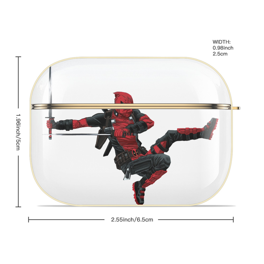 Deadpool デッドプール 【AirPods Pro用】ハードシェル保護ケース｜耐衝撃・防指紋・カラビナ付き商品仕様