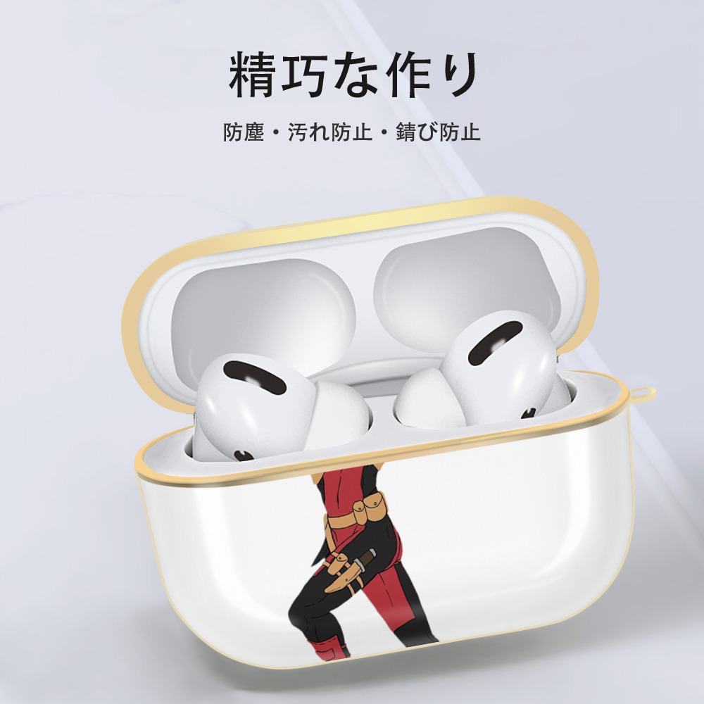Deadpool デッドプール 【AirPods Pro用】ハードシェル保護ケース｜耐衝撃・防指紋・カラビナ付き商品仕様