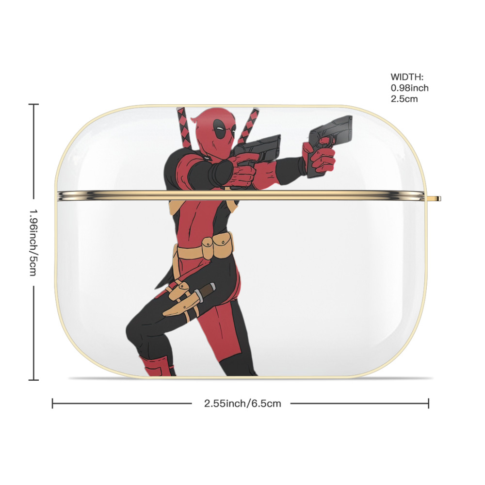 Deadpool デッドプール 【AirPods Pro用】ハードシェル保護ケース｜耐衝撃・防指紋・カラビナ付き商品仕様