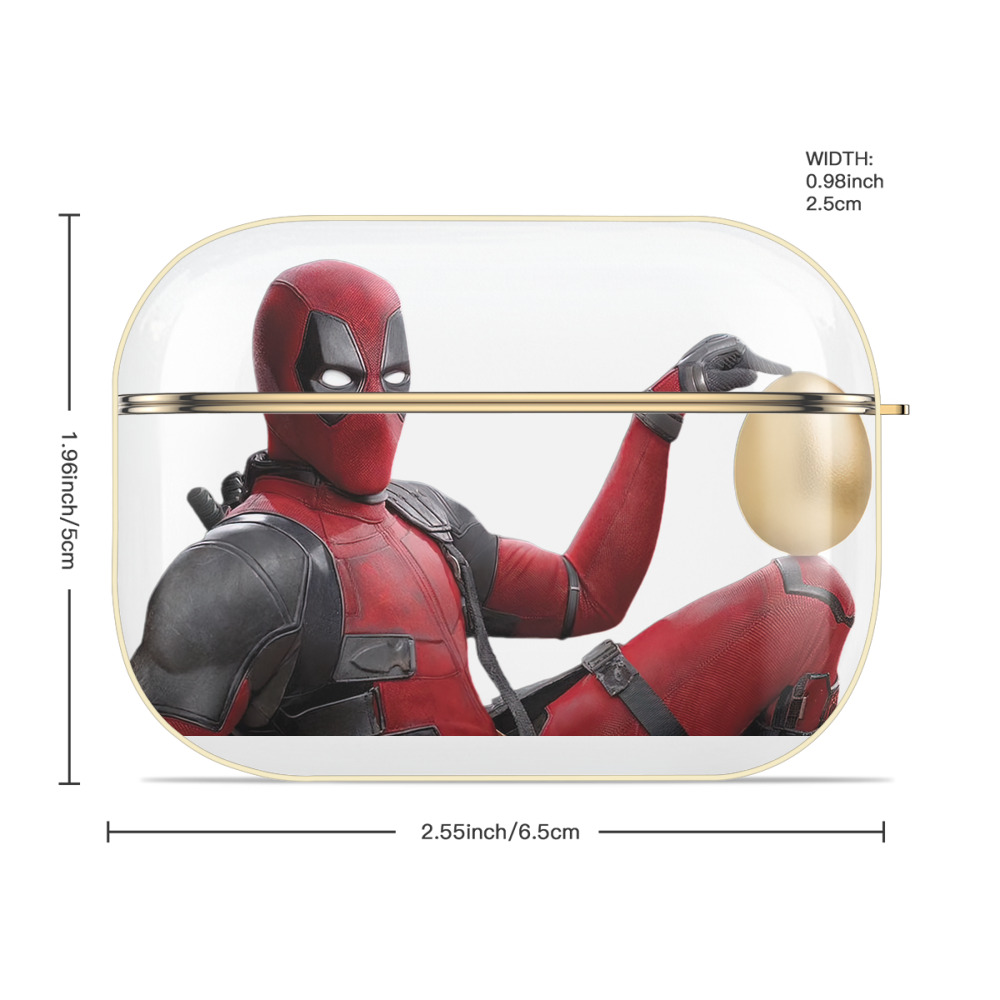 Deadpool デッドプール 【AirPods Pro用】ハードシェル保護ケース｜耐衝撃・防指紋・カラビナ付き商品仕様