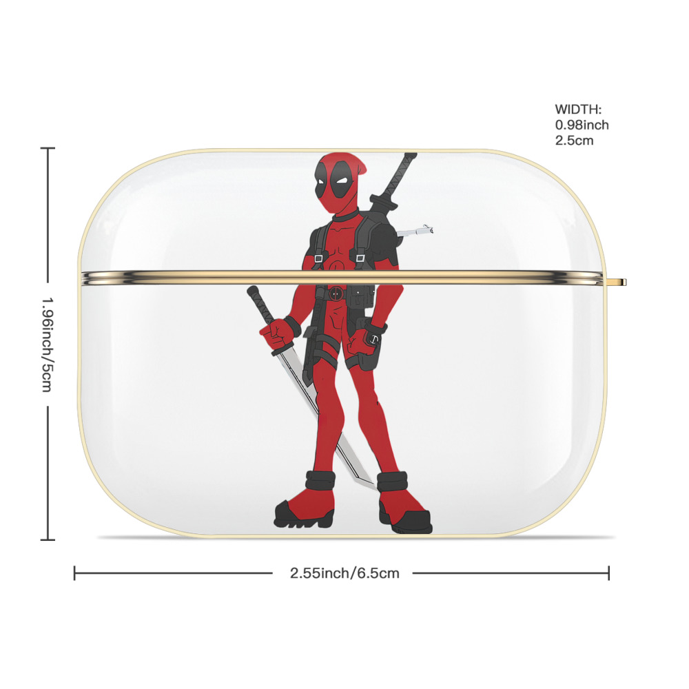 Deadpool デッドプール 【AirPods Pro用】ハードシェル保護ケース｜耐衝撃・防指紋・カラビナ付き商品仕様