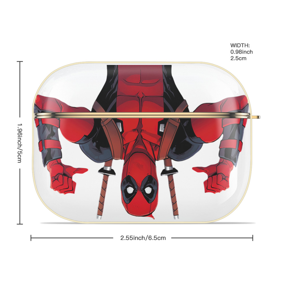 Deadpool デッドプール 【AirPods Pro用】ハードシェル保護ケース｜耐衝撃・防指紋・カラビナ付き商品仕様