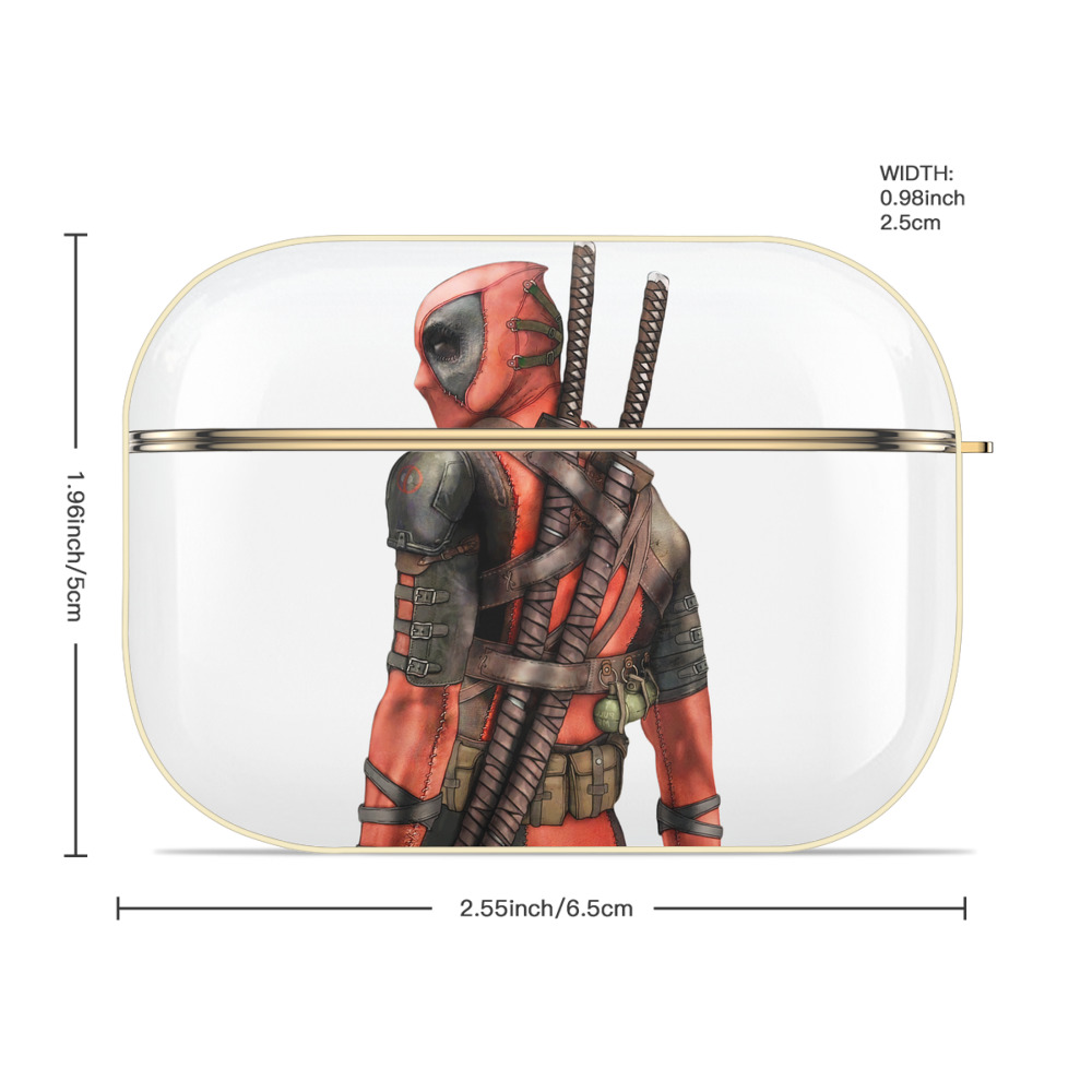 Deadpool デッドプール 【AirPods Pro用】ハードシェル保護ケース｜耐衝撃・防指紋・カラビナ付き商品仕様