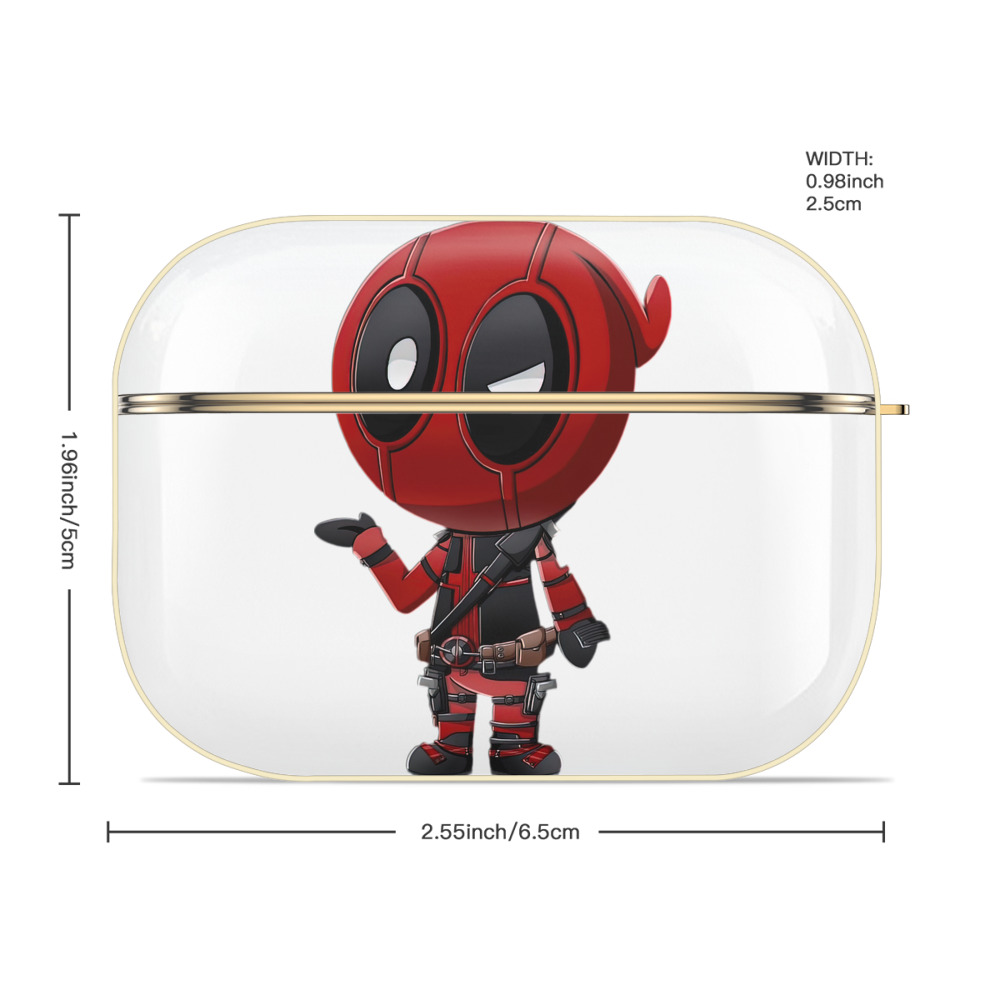 Deadpool デッドプール 【AirPods Pro用】ハードシェル保護ケース｜耐衝撃・防指紋・カラビナ付き商品仕様