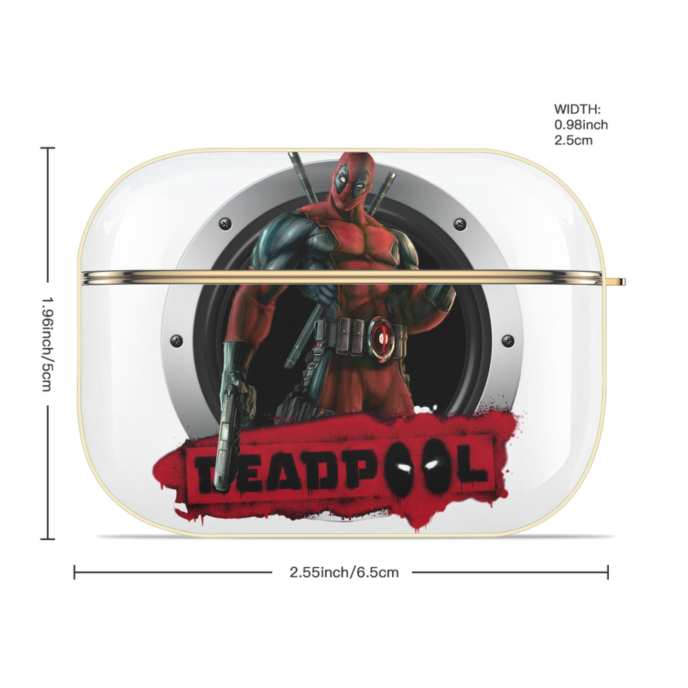 Deadpool デッドプール 【AirPods Pro用】ハードシェル保護ケース｜耐衝撃・防指紋・カラビナ付き商品仕様
