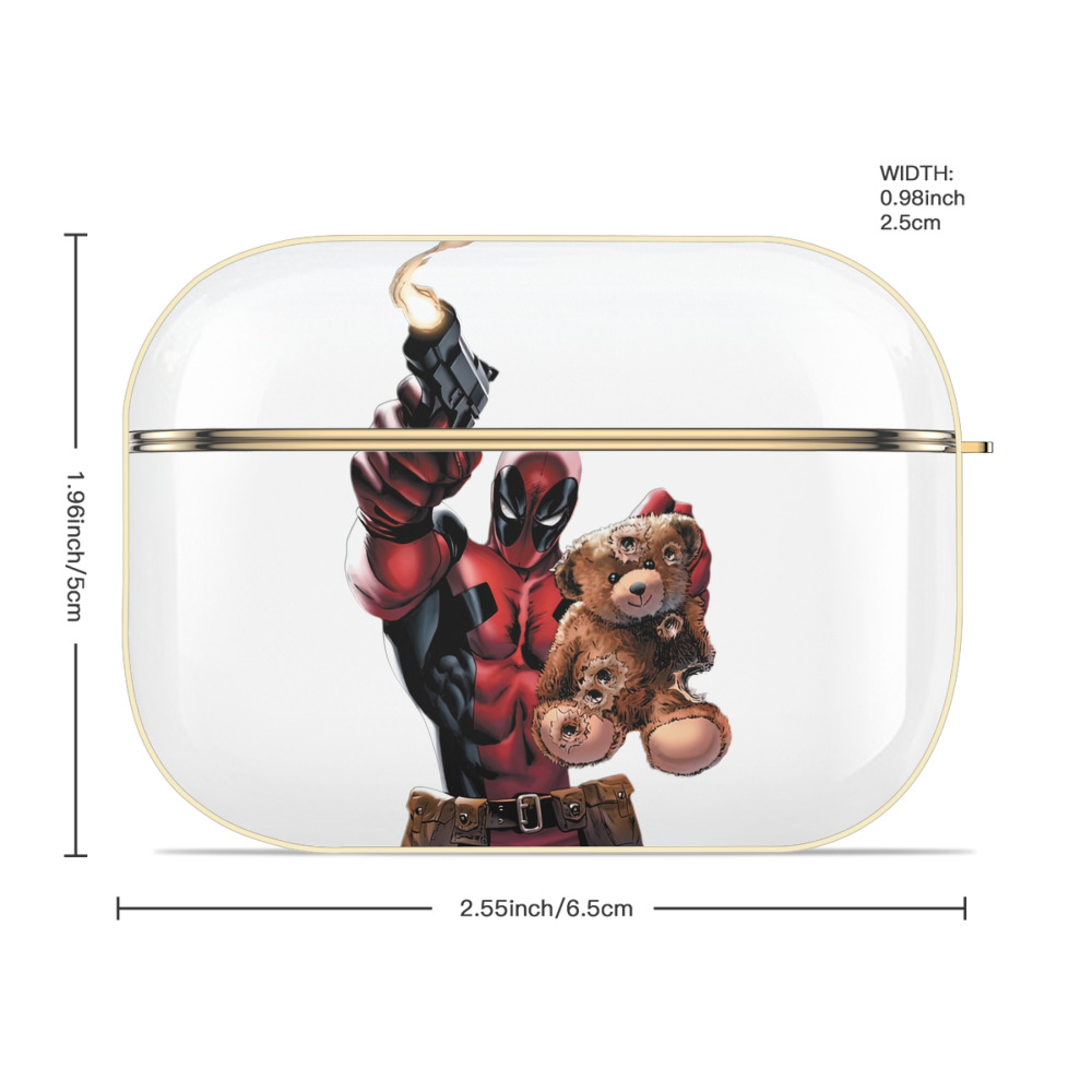 Deadpool デッドプール 【AirPods Pro用】ハードシェル保護ケース｜耐衝撃・防指紋・カラビナ付き商品仕様