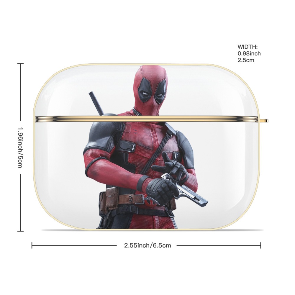 Deadpool デッドプール 【AirPods Pro用】ハードシェル保護ケース｜耐衝撃・防指紋・カラビナ付き商品仕様