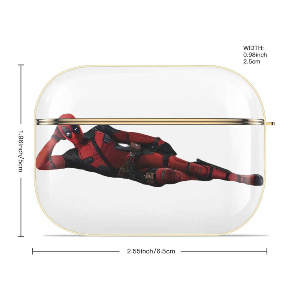 Deadpool デッドプール 【AirPods Pro用】ハードシェル保護ケース｜耐衝撃・防指紋・カラビナ付き商品仕様