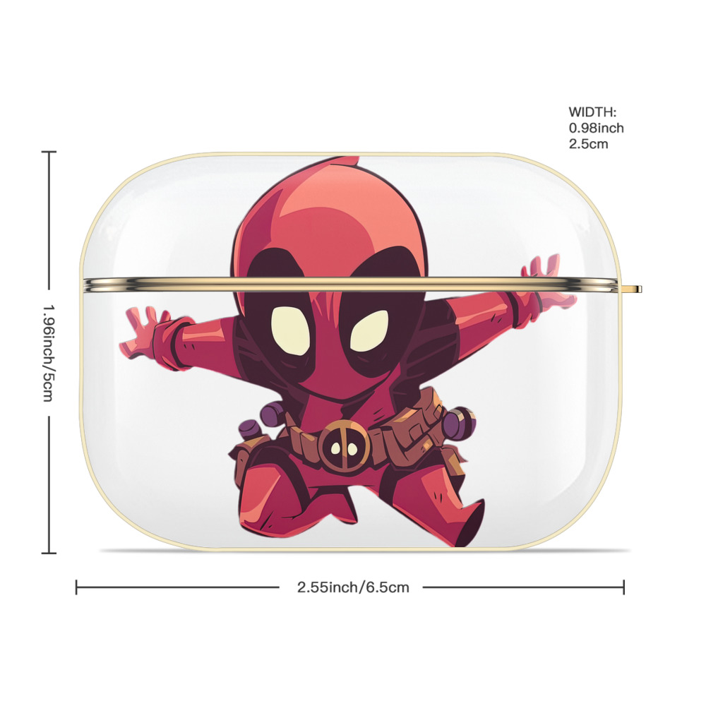 Deadpool デッドプール 【AirPods Pro用】ハードシェル保護ケース｜耐衝撃・防指紋・カラビナ付き商品仕様