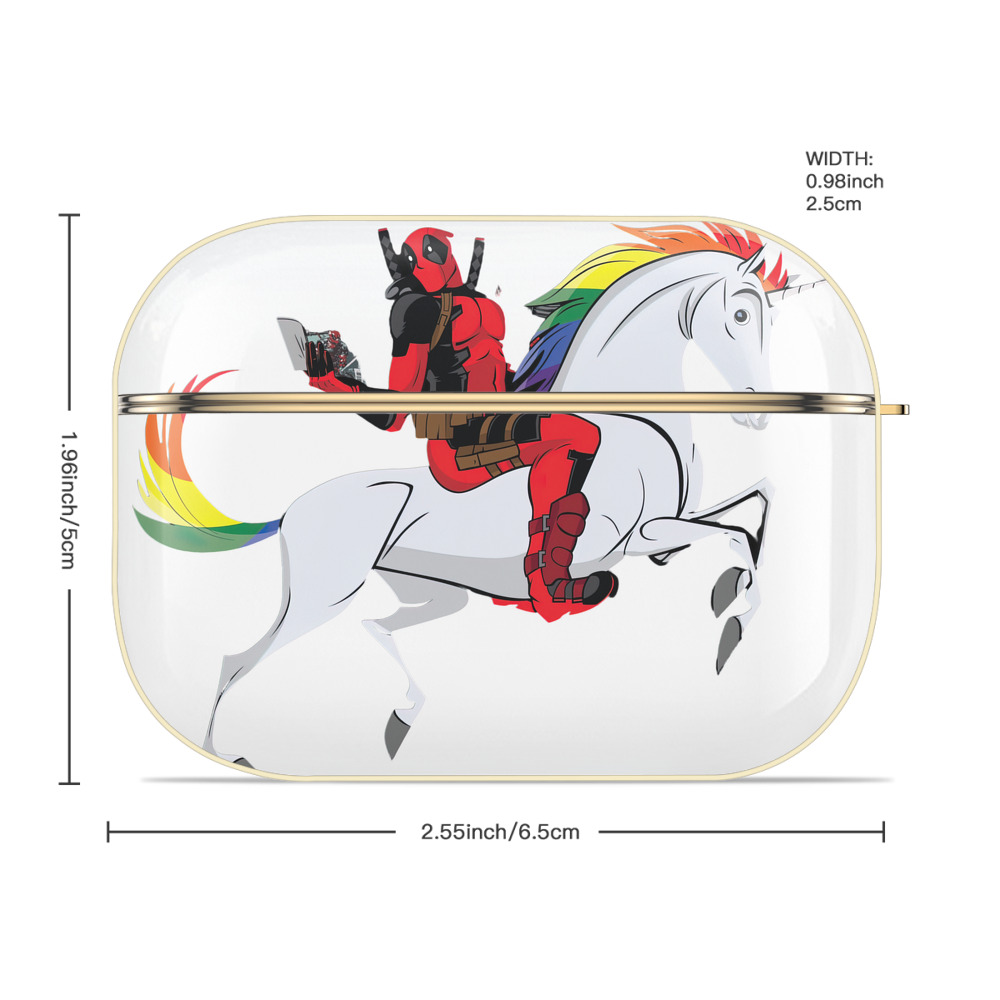 Deadpool デッドプール 【AirPods Pro用】ハードシェル保護ケース｜耐衝撃・防指紋・カラビナ付き商品仕様