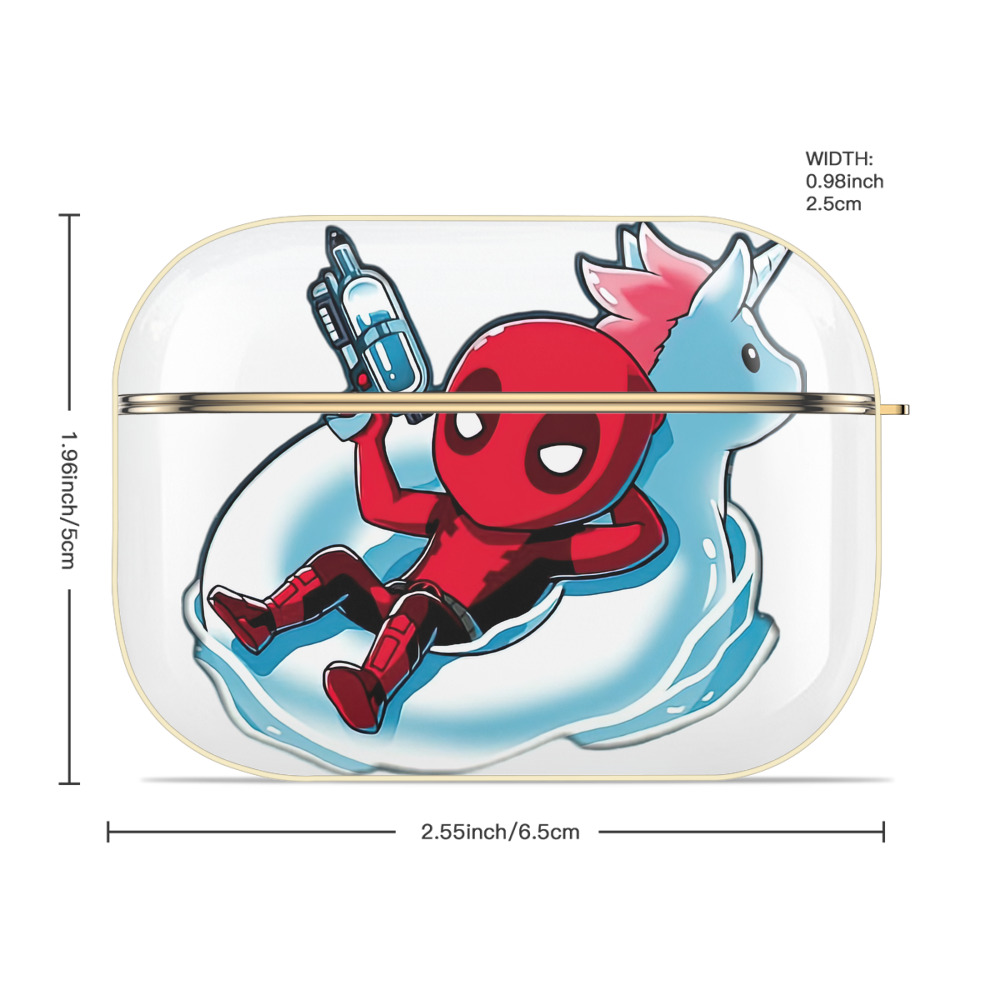 Deadpool デッドプール 【AirPods Pro用】ハードシェル保護ケース｜耐衝撃・防指紋・カラビナ付き商品仕様