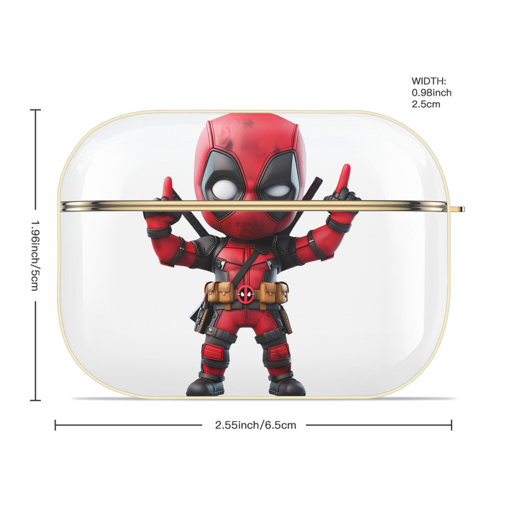 Deadpool デッドプール 【AirPods Pro用】ハードシェル保護ケース｜耐衝撃・防指紋・カラビナ付き商品仕様