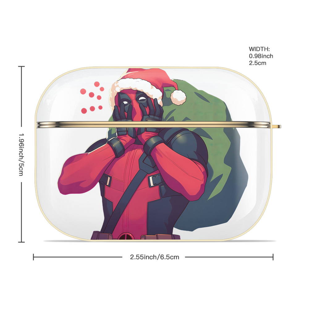 Deadpool デッドプール 【AirPods Pro用】ハードシェル保護ケース｜耐衝撃・防指紋・カラビナ付き商品仕様