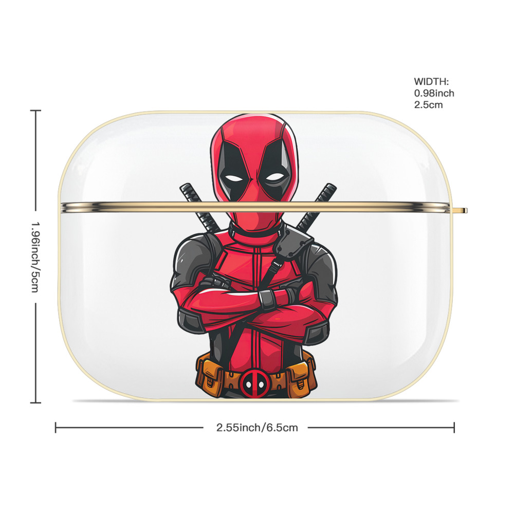 Deadpool デッドプール 【AirPods Pro用】ハードシェル保護ケース｜耐衝撃・防指紋・カラビナ付き商品仕様