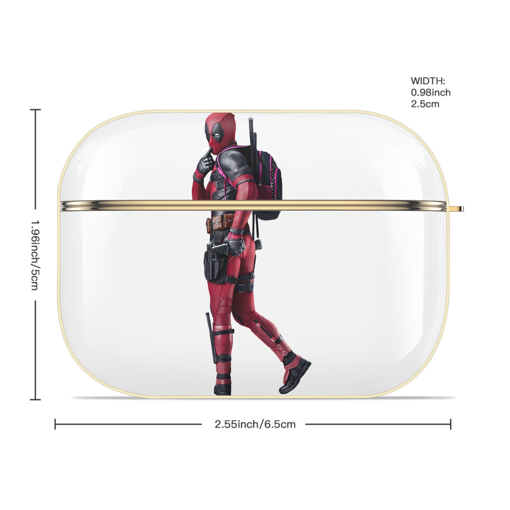 Deadpool デッドプール 【AirPods Pro用】ハードシェル保護ケース｜耐衝撃・防指紋・カラビナ付き商品仕様