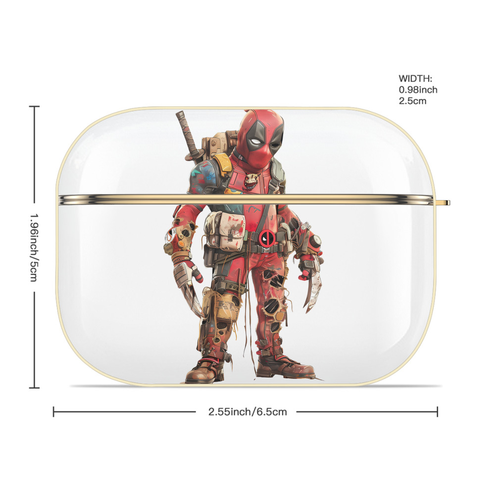 Deadpool デッドプール 【AirPods Pro用】ハードシェル保護ケース｜耐衝撃・防指紋・カラビナ付き商品仕様