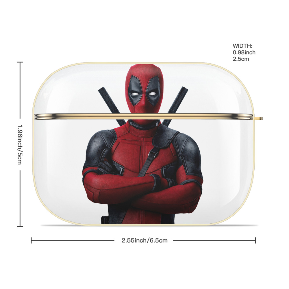 Deadpool デッドプール 【AirPods Pro用】ハードシェル保護ケース｜耐衝撃・防指紋・カラビナ付き商品仕様