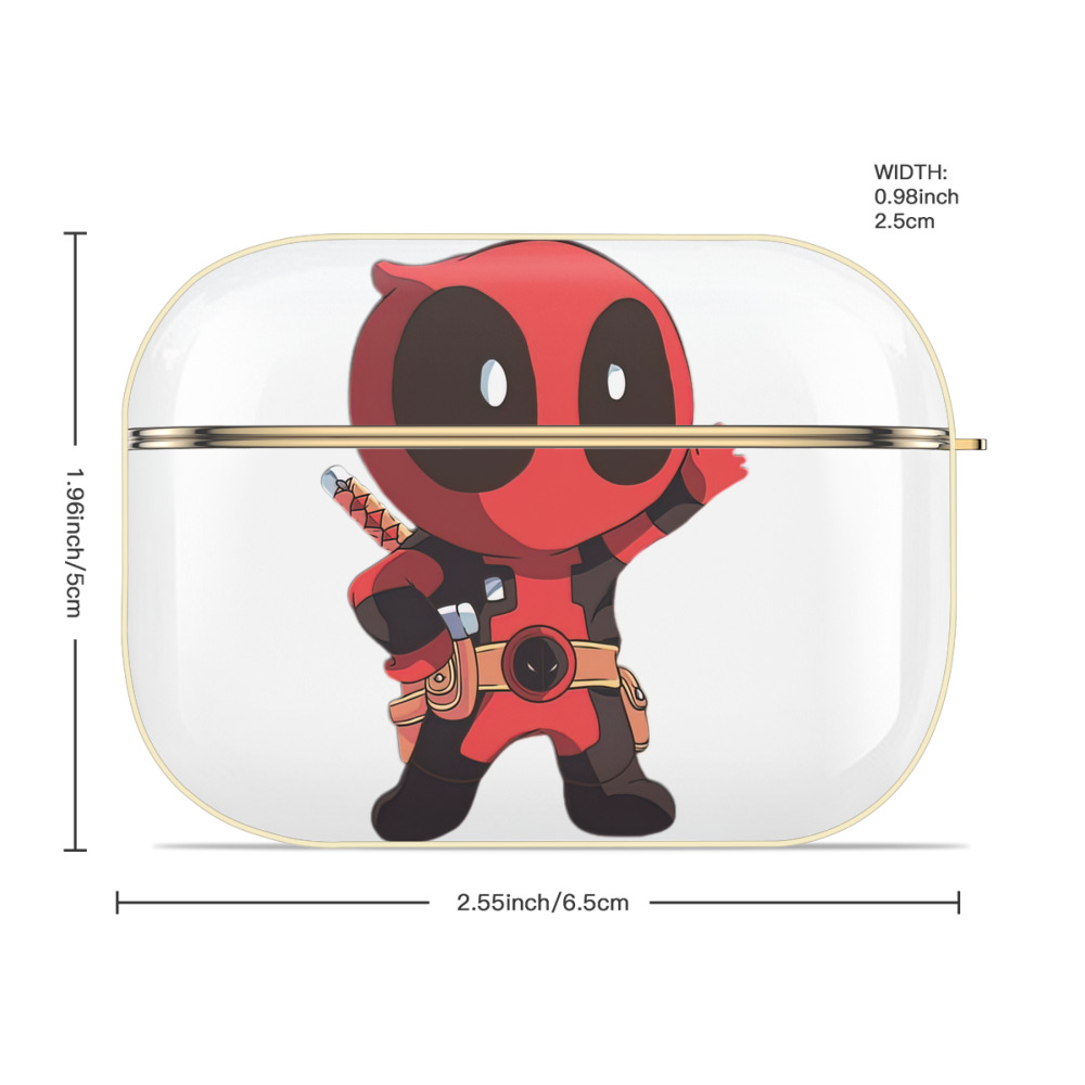Deadpool デッドプール 【AirPods Pro用】ハードシェル保護ケース｜耐衝撃・防指紋・カラビナ付き商品仕様