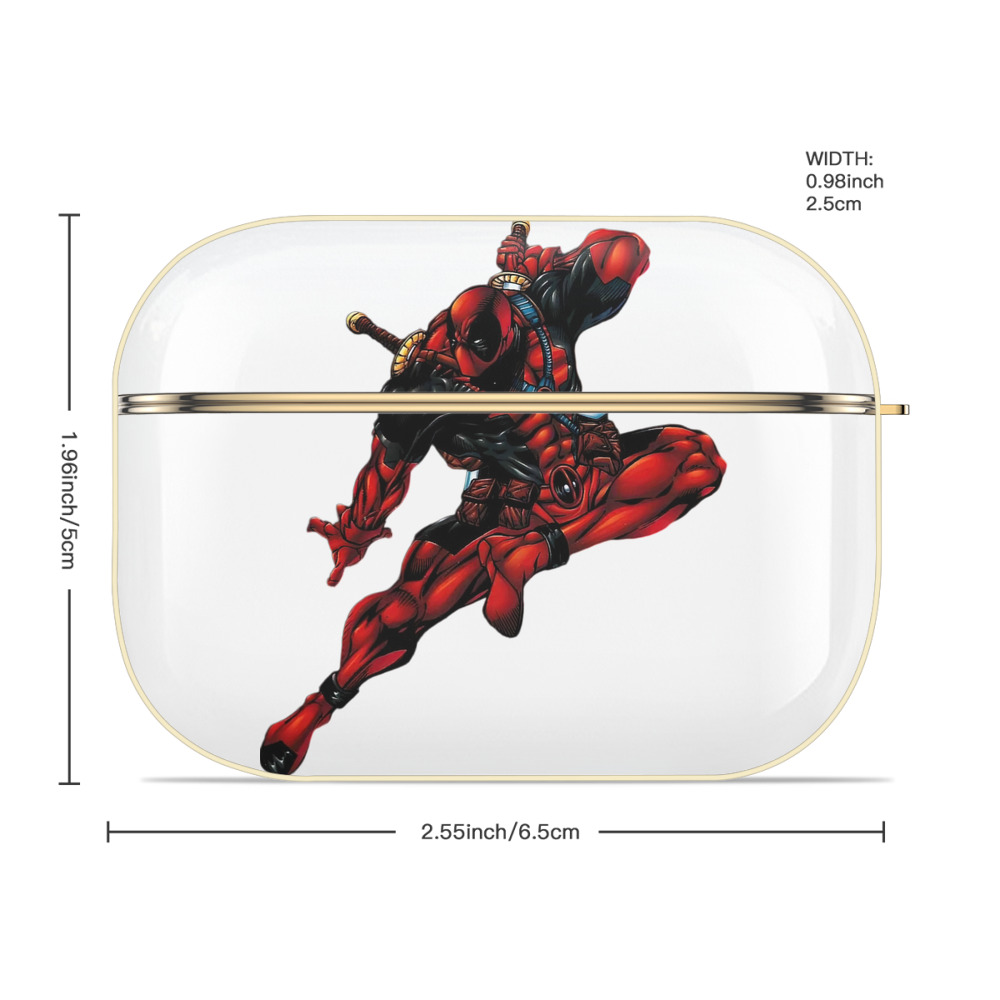 Deadpool デッドプール 【AirPods Pro用】ハードシェル保護ケース｜耐衝撃・防指紋・カラビナ付き商品仕様