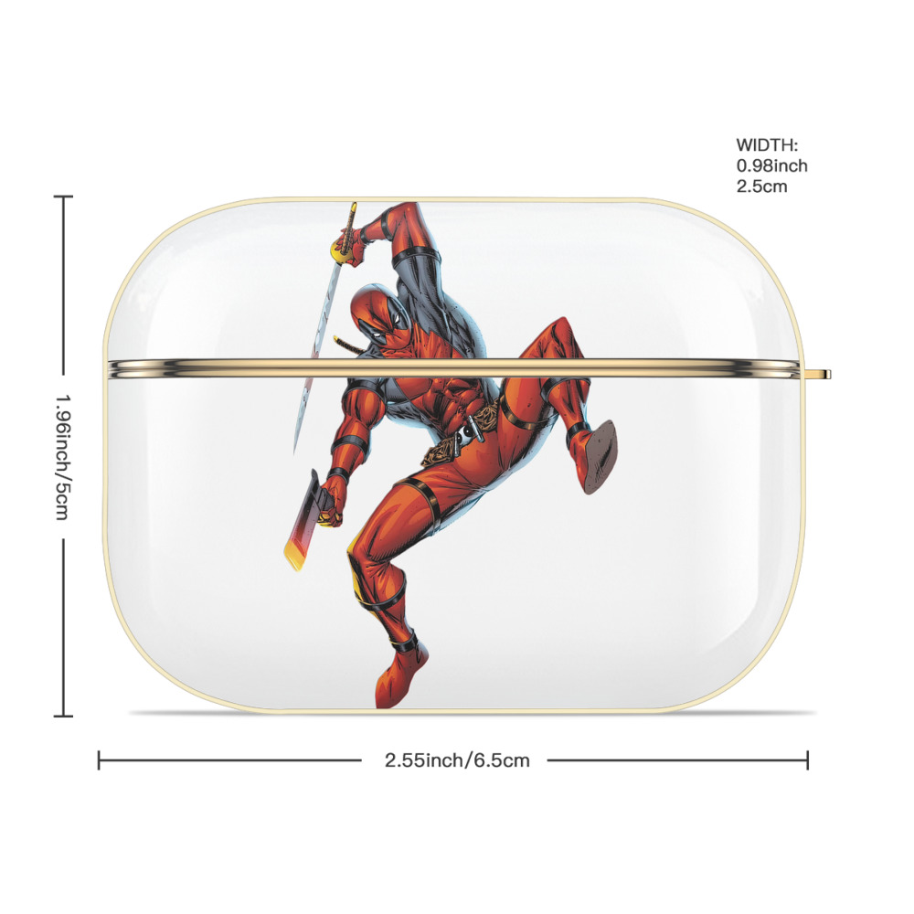Deadpool デッドプール 【AirPods Pro用】ハードシェル保護ケース｜耐衝撃・防指紋・カラビナ付き商品仕様