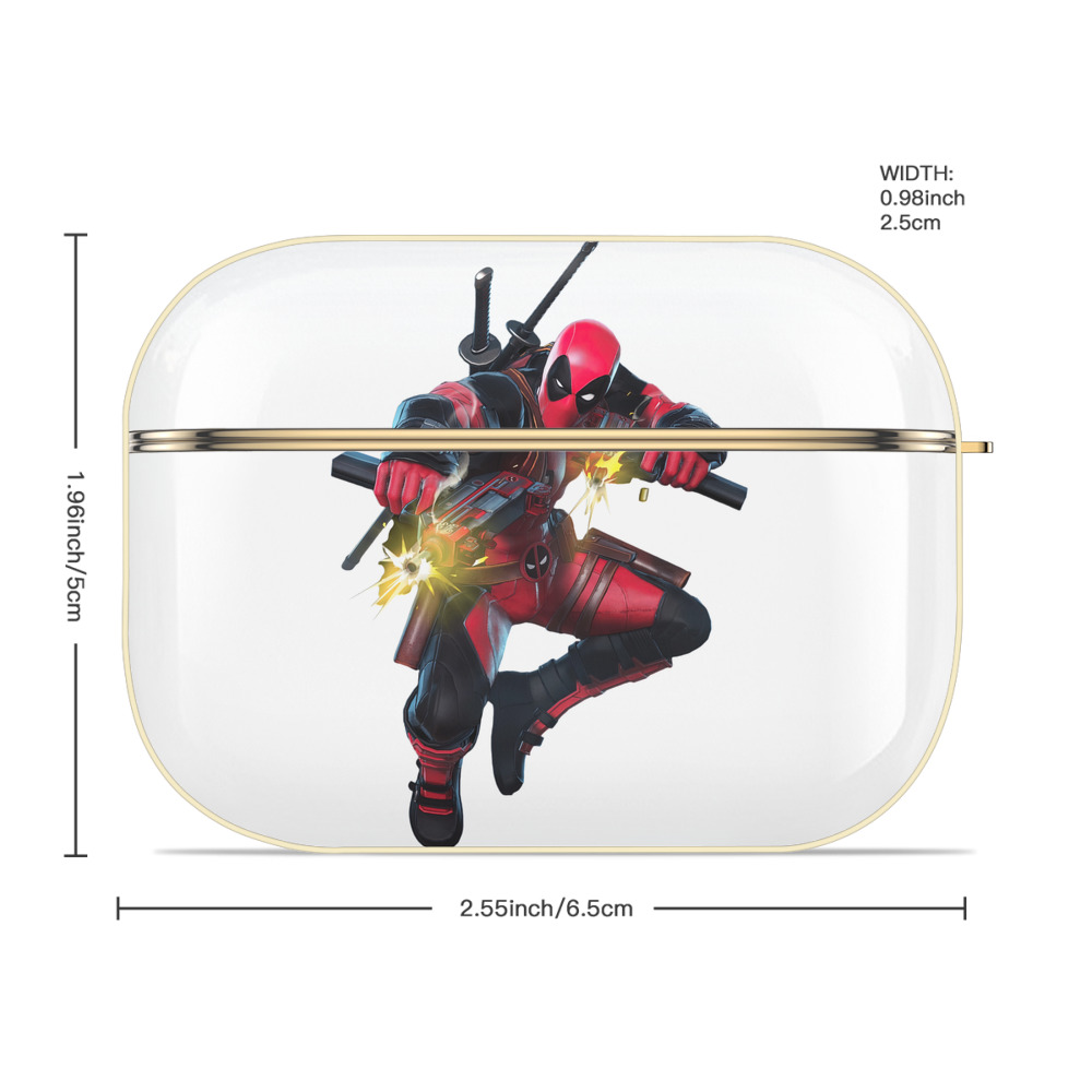 Deadpool デッドプール 【AirPods Pro用】ハードシェル保護ケース｜耐衝撃・防指紋・カラビナ付き商品仕様