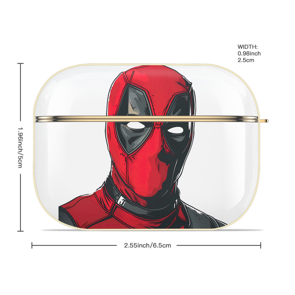 Deadpool デッドプール 【AirPods Pro用】ハードシェル保護ケース｜耐衝撃・防指紋・カラビナ付き商品仕様