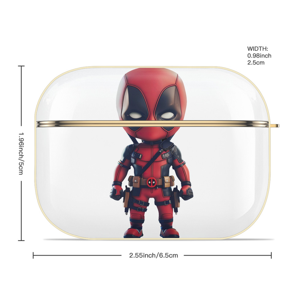 Deadpool デッドプール 【AirPods Pro用】ハードシェル保護ケース｜耐衝撃・防指紋・カラビナ付き商品仕様
