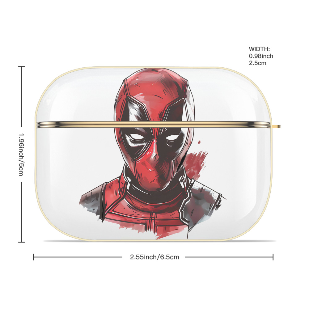 Deadpool デッドプール 【AirPods Pro用】ハードシェル保護ケース｜耐衝撃・防指紋・カラビナ付き商品仕様