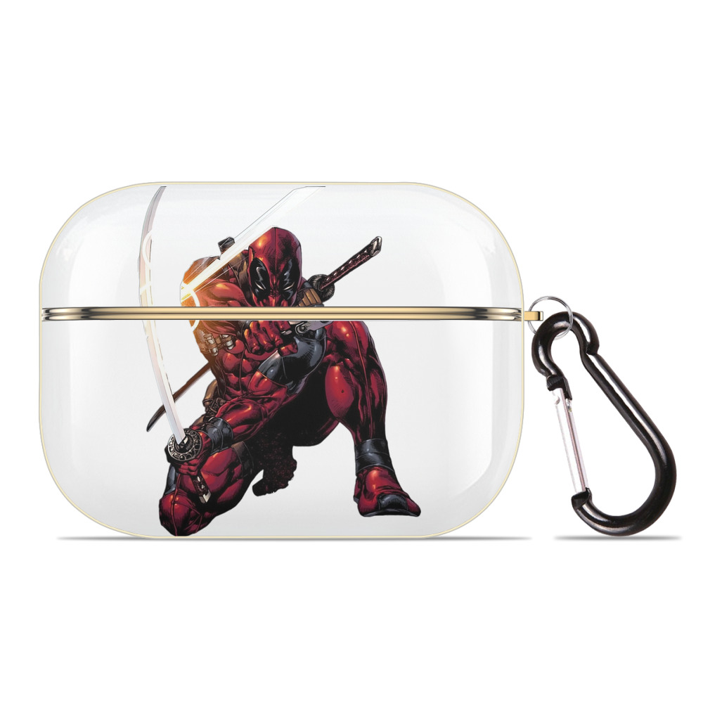 （画像用） Deadpool デッドプール 【AirPods Pro用】ハードシェル保護ケース｜耐衝撃・防指紋・カラビナ付き商品仕様