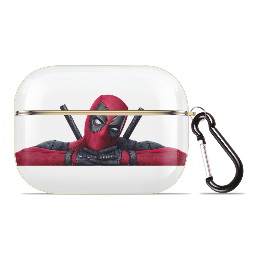 （画像用） Deadpool デッドプール 【AirPods Pro用】ハードシェル保護ケース｜耐衝撃・防指紋・カラビナ付き商品仕様