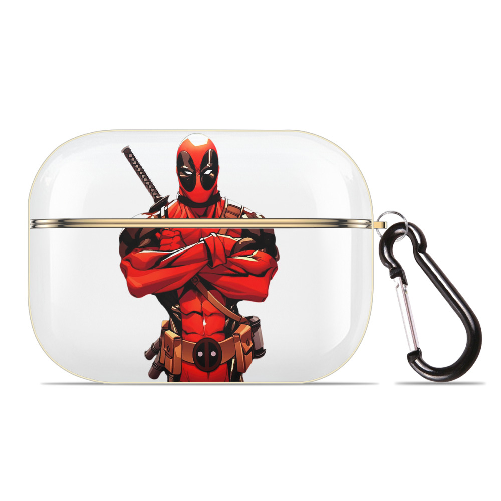 （画像用） Deadpool デッドプール 【AirPods Pro用】ハードシェル保護ケース｜耐衝撃・防指紋・カラビナ付き商品仕様