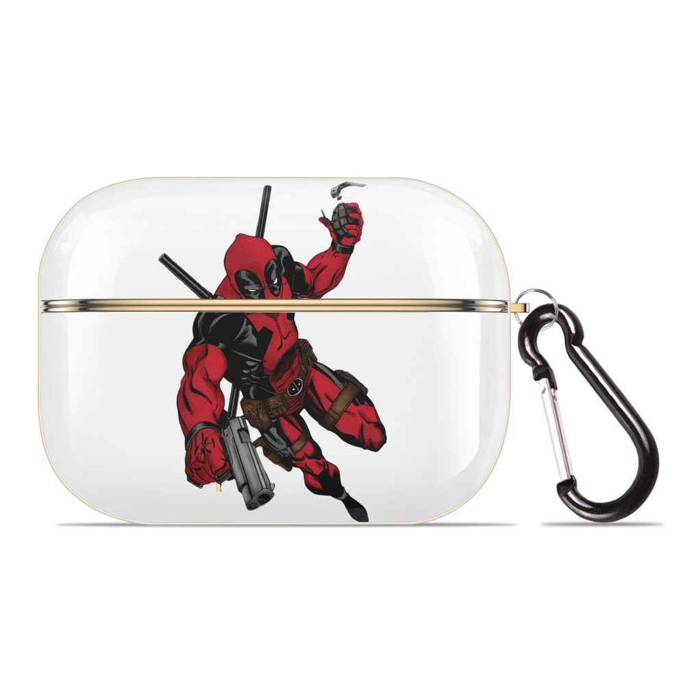 （画像用） Deadpool デッドプール 【AirPods Pro用】ハードシェル保護ケース｜耐衝撃・防指紋・カラビナ付き商品仕様