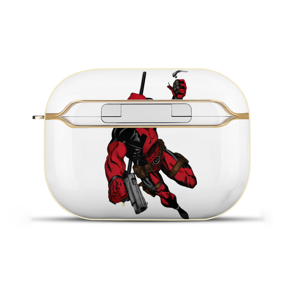 （画像用） Deadpool デッドプール 【AirPods Pro用】ハードシェル保護ケース｜耐衝撃・防指紋・カラビナ付き商品仕様