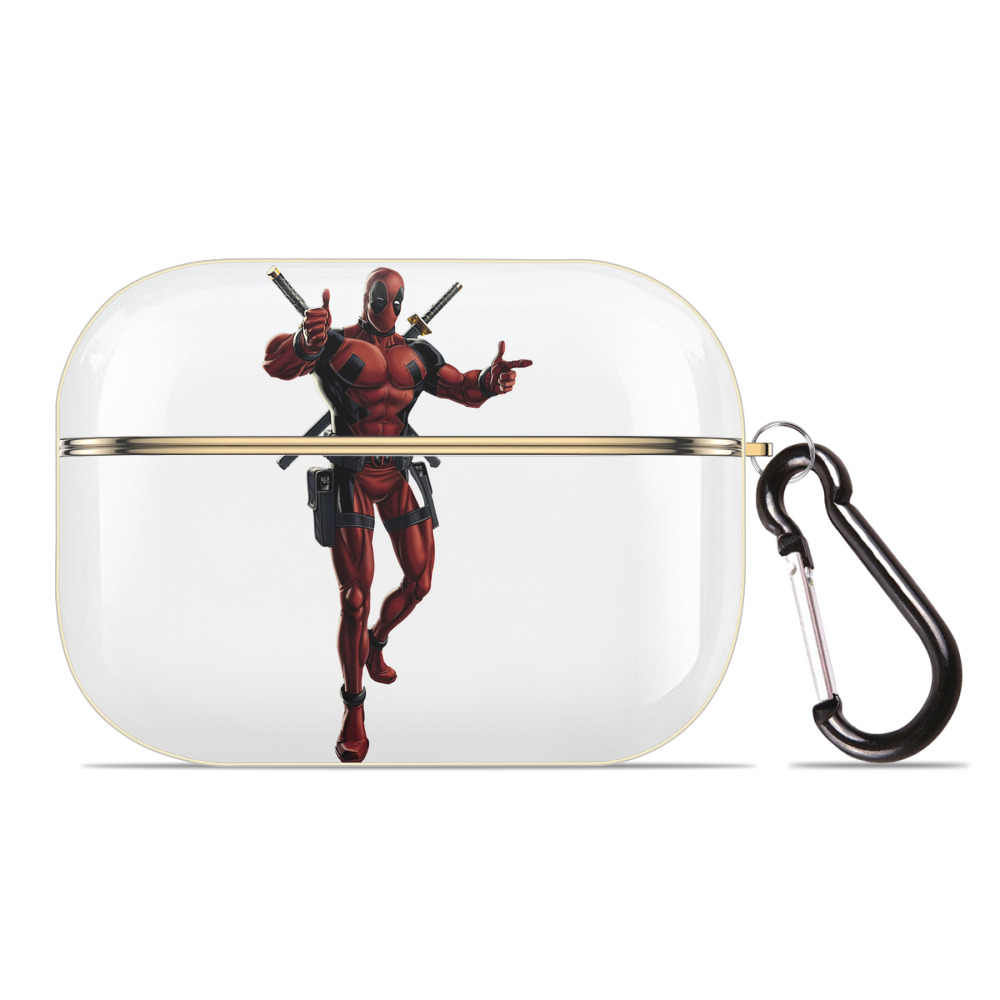 （画像用） Deadpool デッドプール 【AirPods Pro用】ハードシェル保護ケース｜耐衝撃・防指紋・カラビナ付き商品仕様