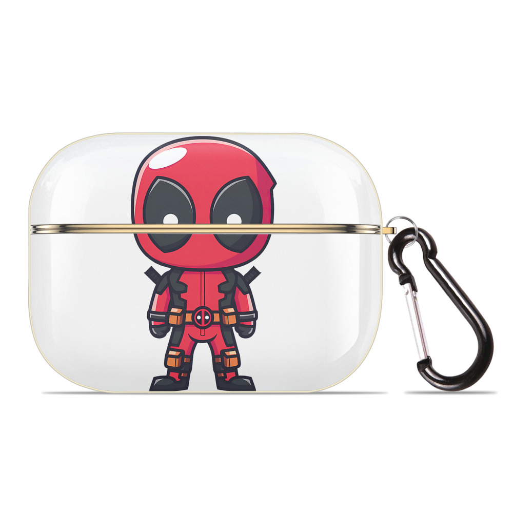 （画像用） Deadpool デッドプール 【AirPods Pro用】ハードシェル保護ケース｜耐衝撃・防指紋・カラビナ付き商品仕様