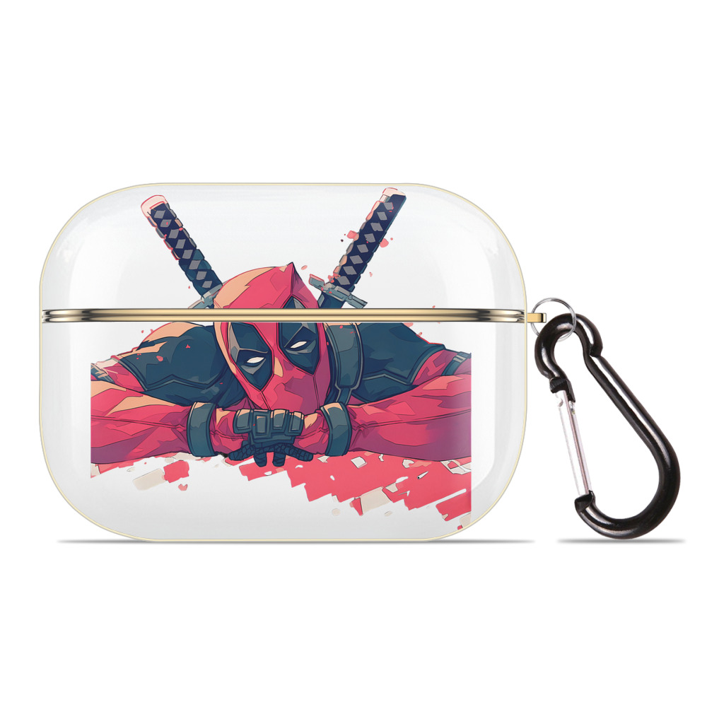（画像用） Deadpool デッドプール 【AirPods Pro用】ハードシェル保護ケース｜耐衝撃・防指紋・カラビナ付き商品仕様