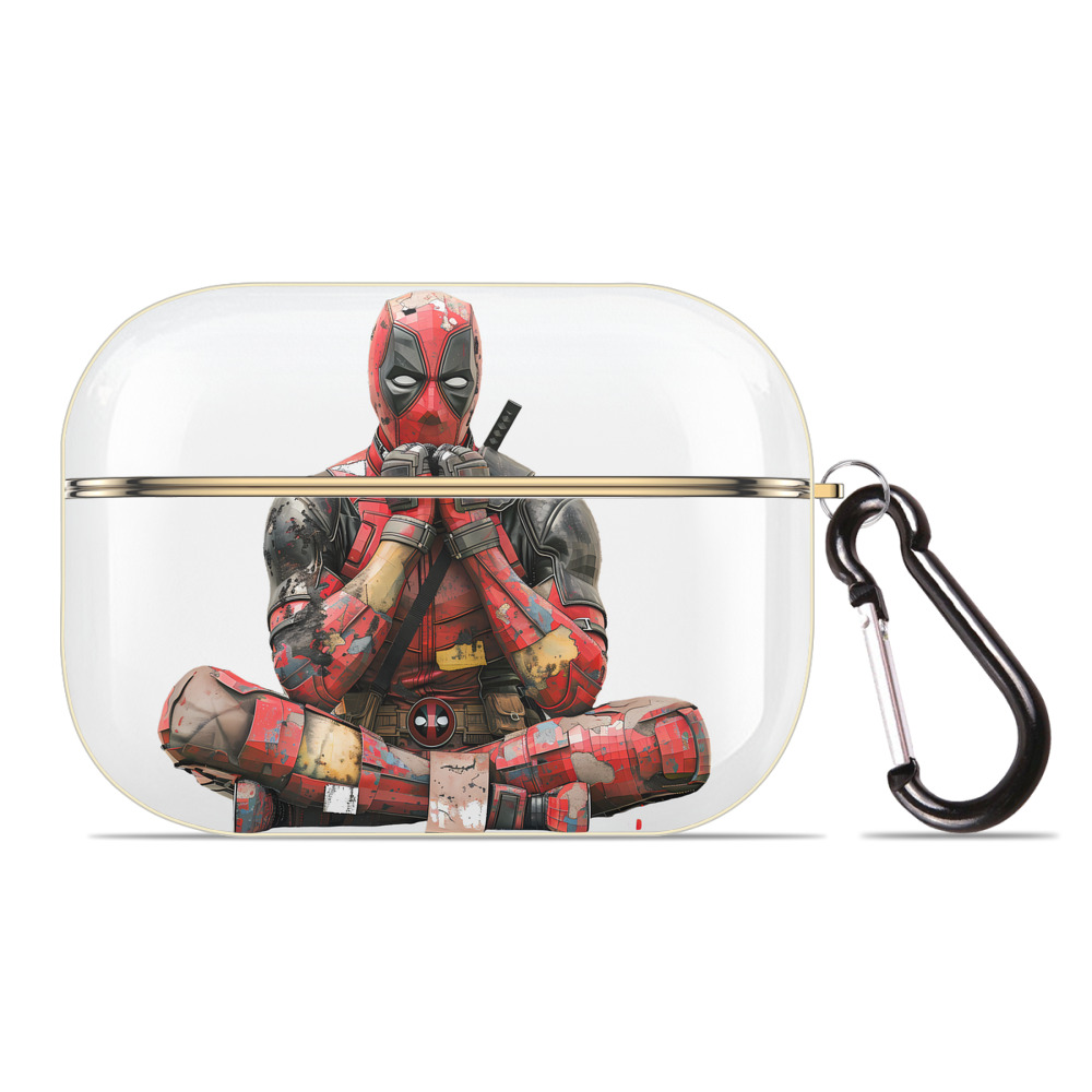 （画像用） Deadpool デッドプール 【AirPods Pro用】ハードシェル保護ケース｜耐衝撃・防指紋・カラビナ付き商品仕様