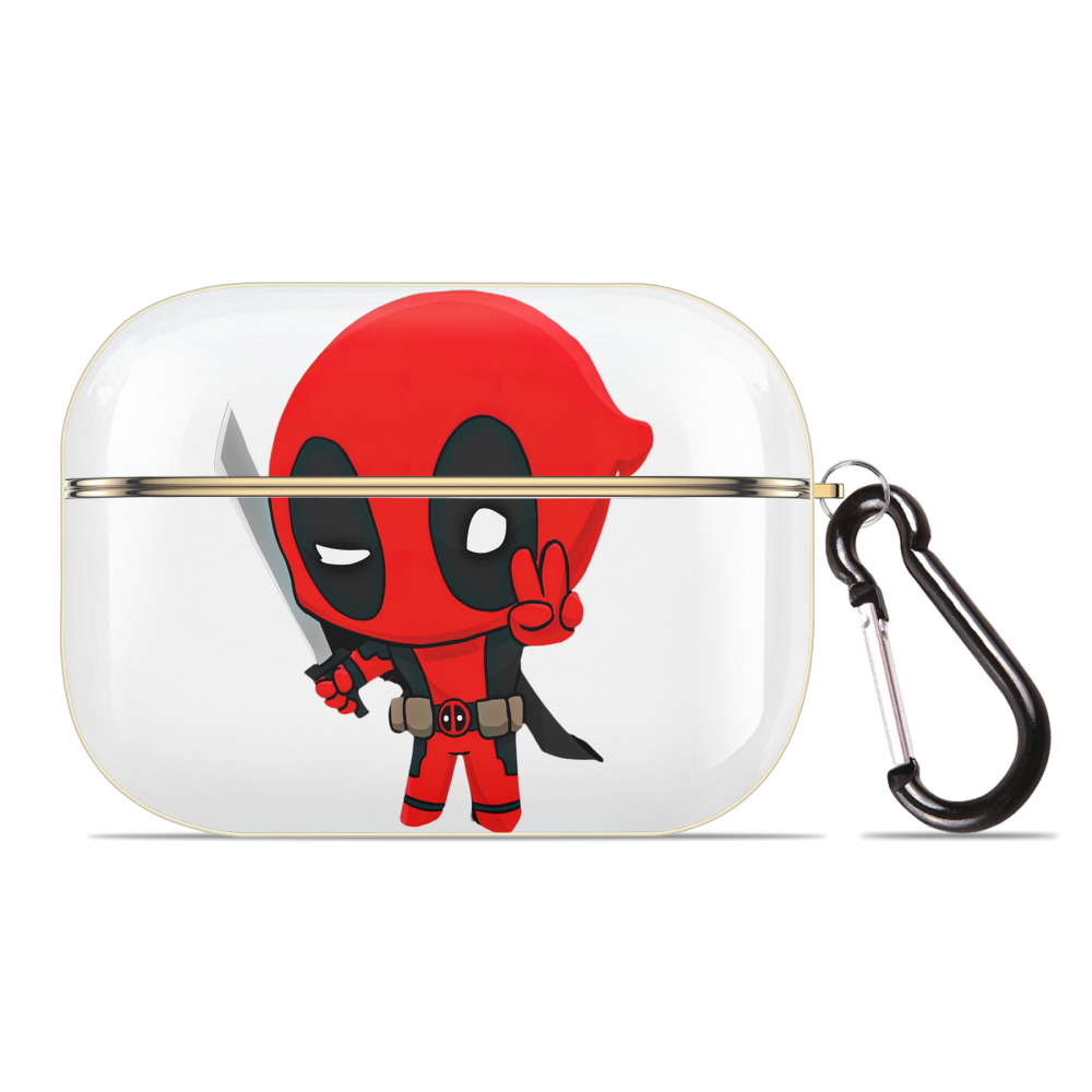 （画像用） Deadpool デッドプール 【AirPods Pro用】ハードシェル保護ケース｜耐衝撃・防指紋・カラビナ付き商品仕様