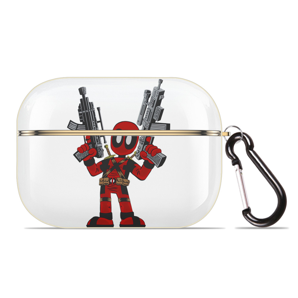 （画像用） Deadpool デッドプール 【AirPods Pro用】ハードシェル保護ケース｜耐衝撃・防指紋・カラビナ付き商品仕様