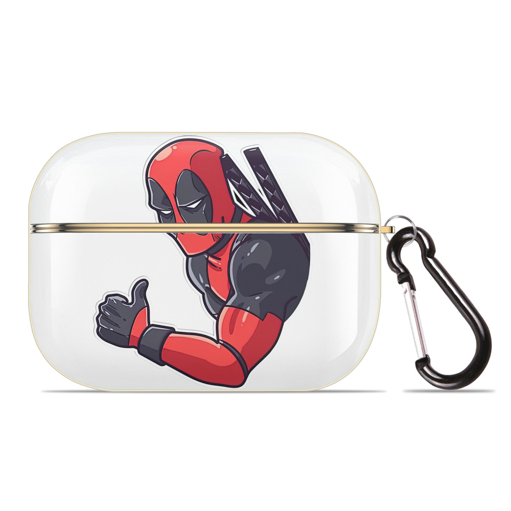 （画像用） Deadpool デッドプール 【AirPods Pro用】ハードシェル保護ケース｜耐衝撃・防指紋・カラビナ付き商品仕様