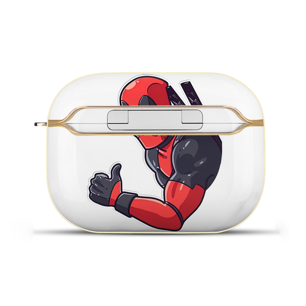 （画像用） Deadpool デッドプール 【AirPods Pro用】ハードシェル保護ケース｜耐衝撃・防指紋・カラビナ付き商品仕様