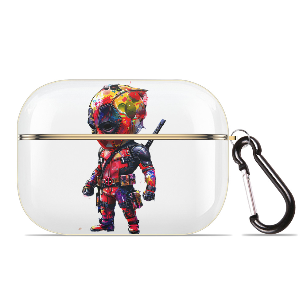（画像用） Deadpool デッドプール 【AirPods Pro用】ハードシェル保護ケース｜耐衝撃・防指紋・カラビナ付き商品仕様