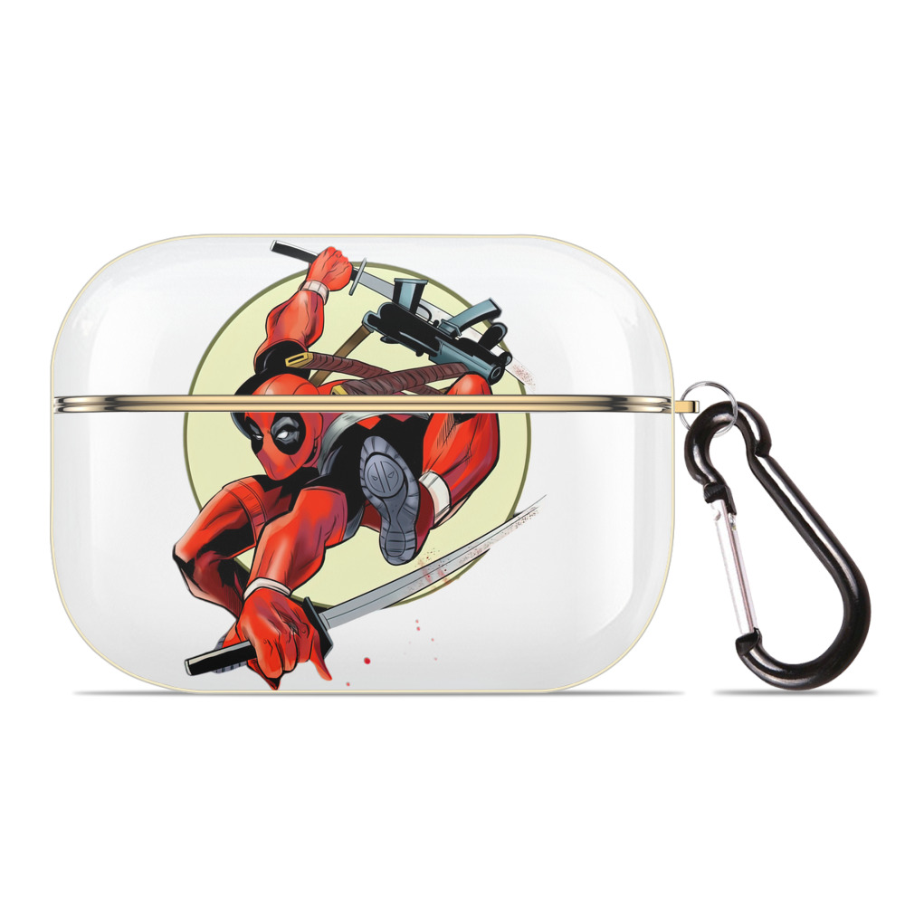 （画像用） Deadpool デッドプール 【AirPods Pro用】ハードシェル保護ケース｜耐衝撃・防指紋・カラビナ付き商品仕様