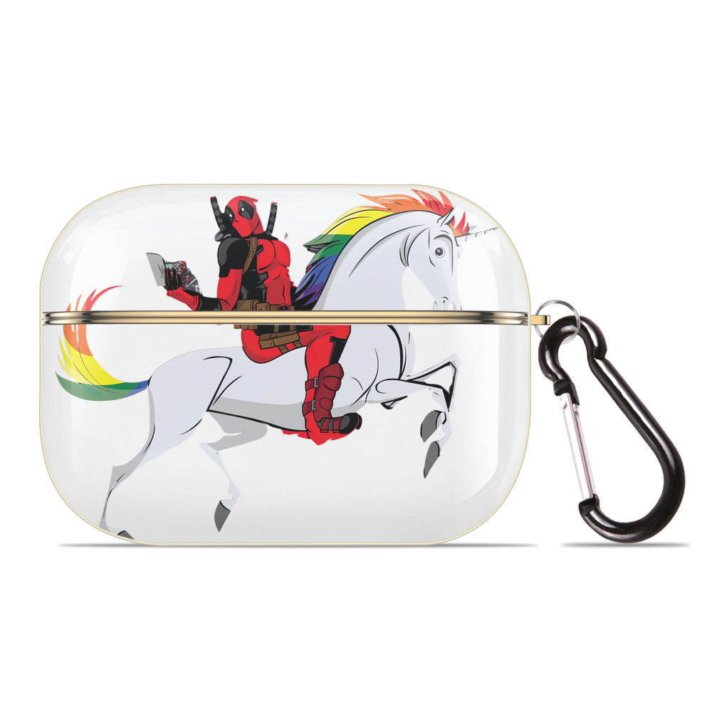 （画像用） Deadpool デッドプール 【AirPods Pro用】ハードシェル保護ケース｜耐衝撃・防指紋・カラビナ付き商品仕様