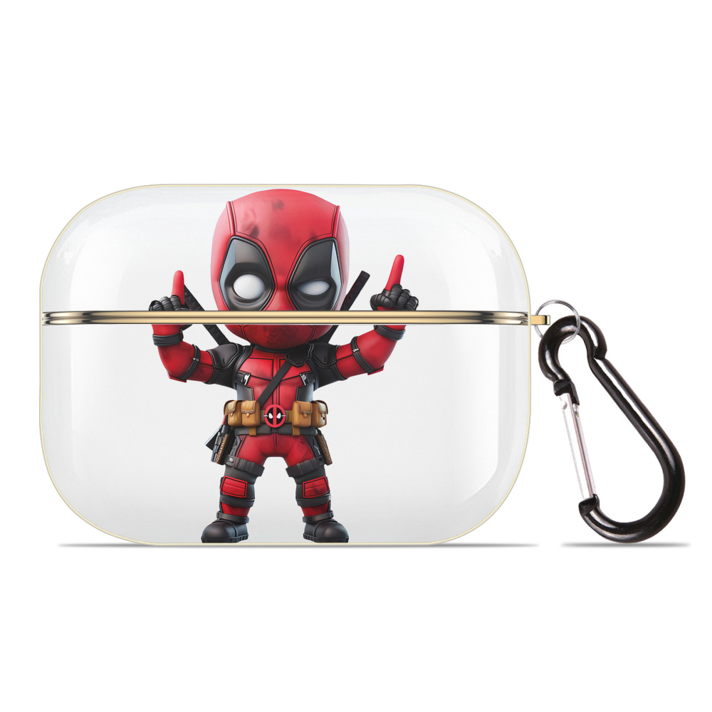 （画像用） Deadpool デッドプール 【AirPods Pro用】ハードシェル保護ケース｜耐衝撃・防指紋・カラビナ付き商品仕様
