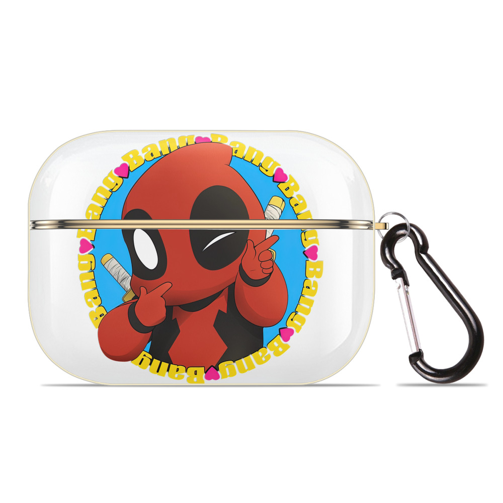 （画像用） Deadpool デッドプール 【AirPods Pro用】ハードシェル保護ケース｜耐衝撃・防指紋・カラビナ付き商品仕様